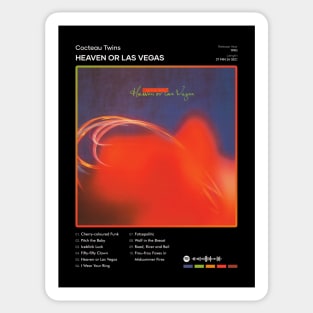 Cocteau Twins - Heaven or Las Vegas Tracklist Album Sticker